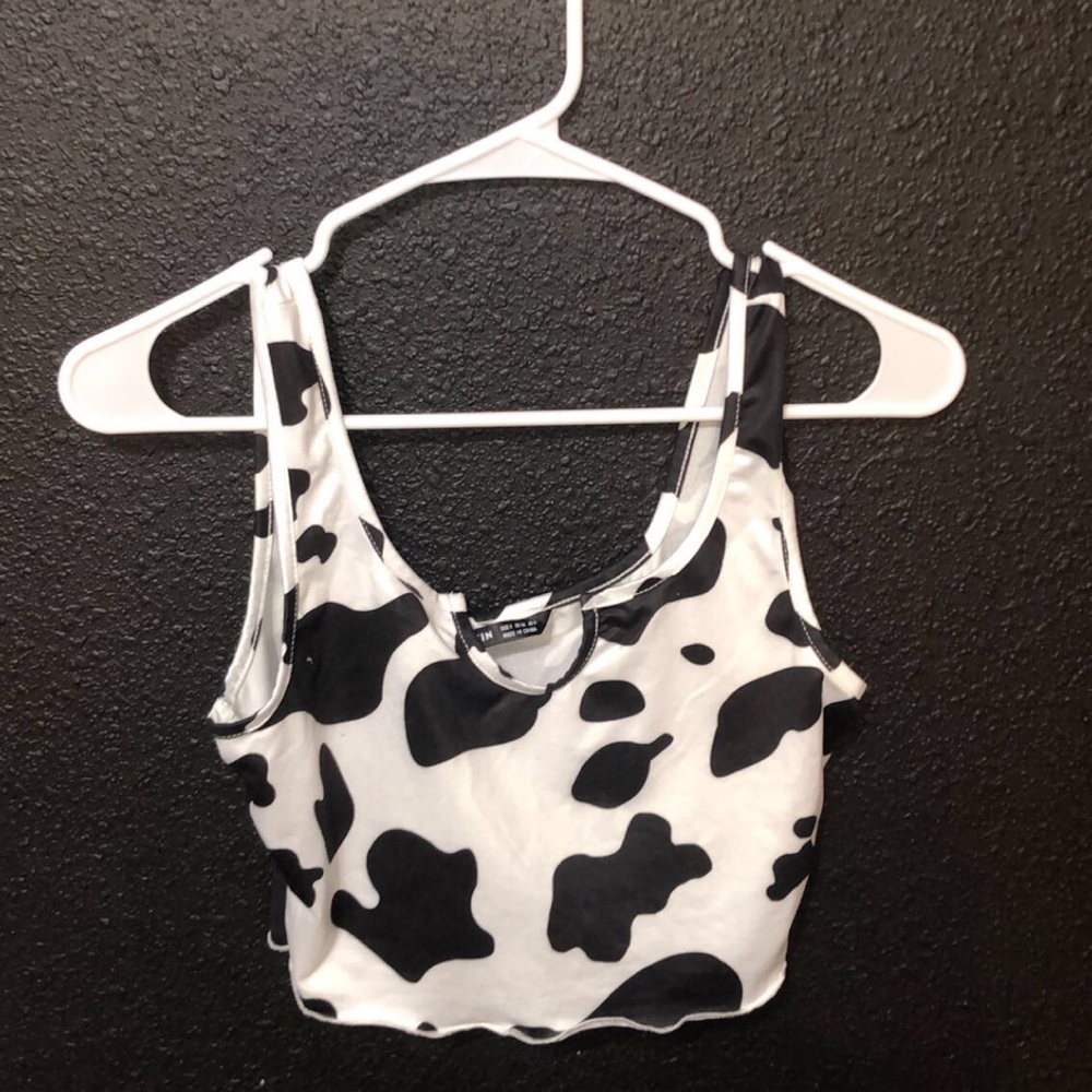 cow print tank top